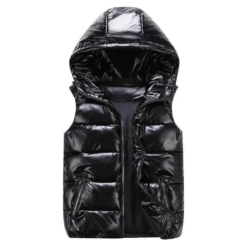 Men's Reflective Hooded Vest Black