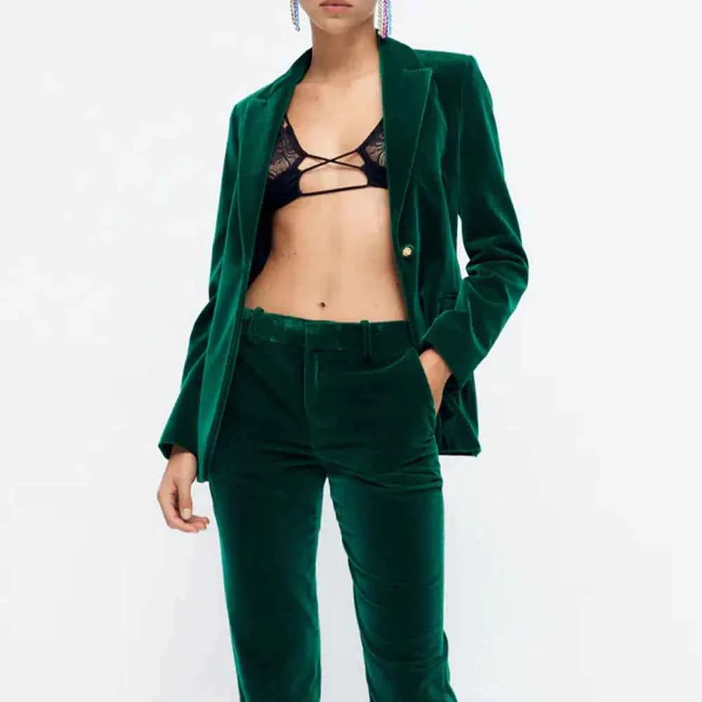 Women's Luxurious Velvet Blazer