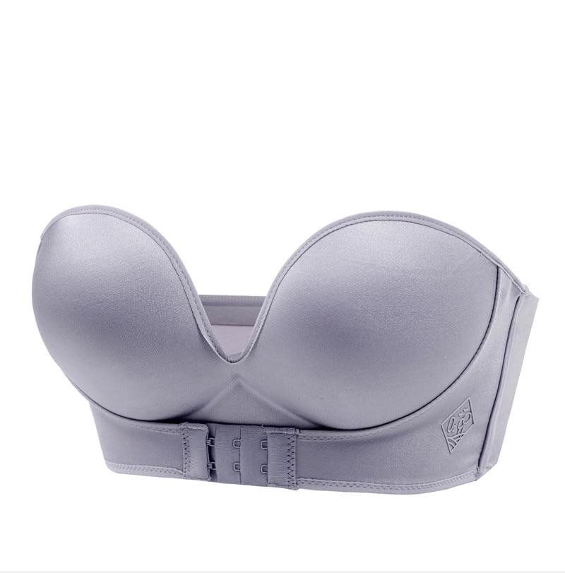 Norah | Women's Seamless Strapless Bra with Invisible Fit Gray