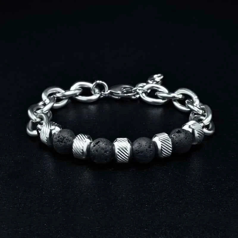 Natural Stone Bracelet - Elegant and Unique Design Lava