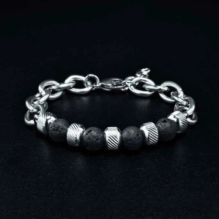 Natural Stone Bracelet - Elegant and Unique Design Lava