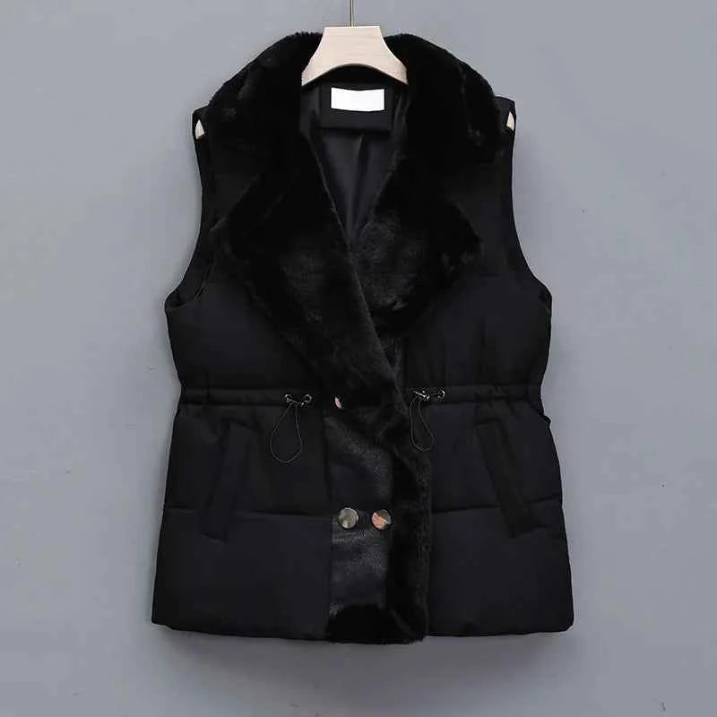Women's Lambswool Vest - Cozy & Stylish Knitwear Black