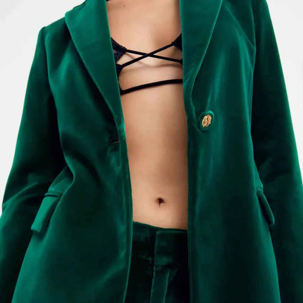 Women's Luxurious Velvet Blazer