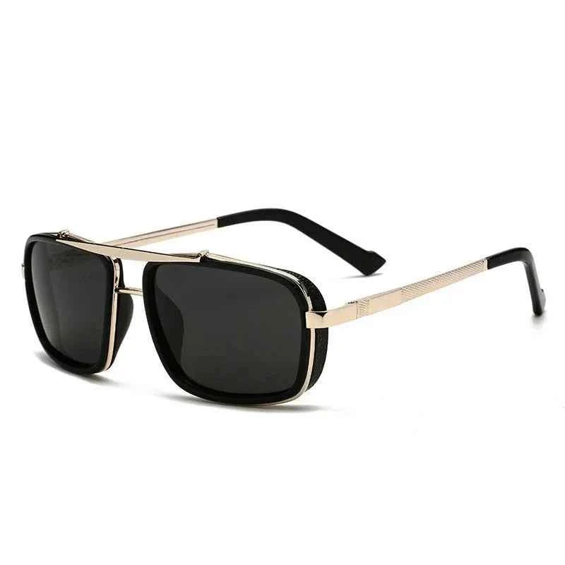 Classic Polarized Navigator Sunglasses Gold Gray