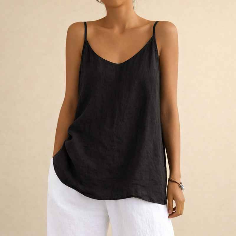 Women's Cotton Linen Casual Tank Top
