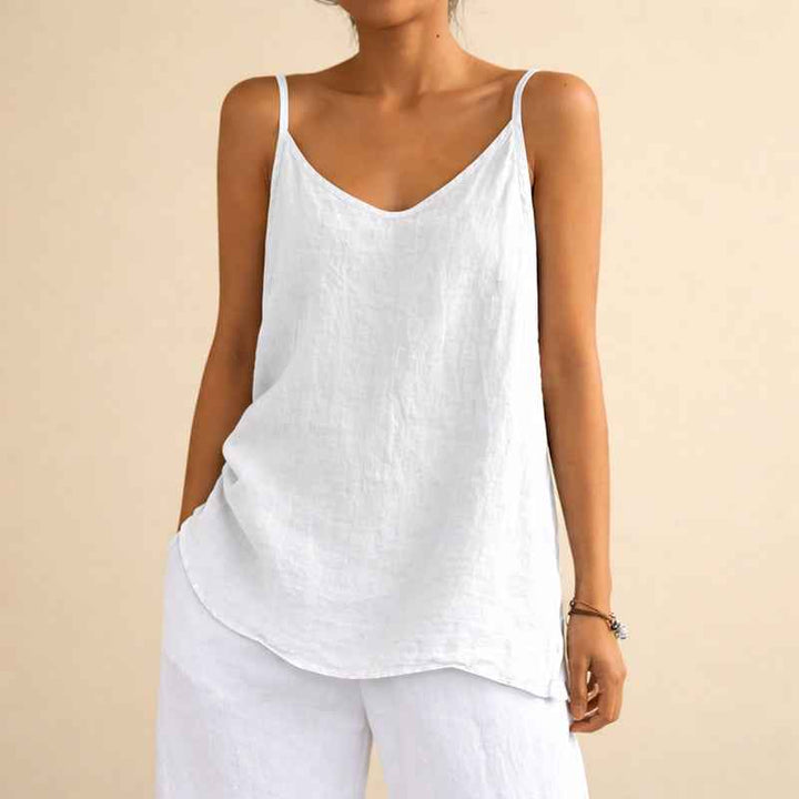 Women's Cotton Linen Casual Tank Top
