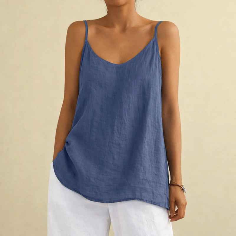 Women's Cotton Linen Casual Tank Top