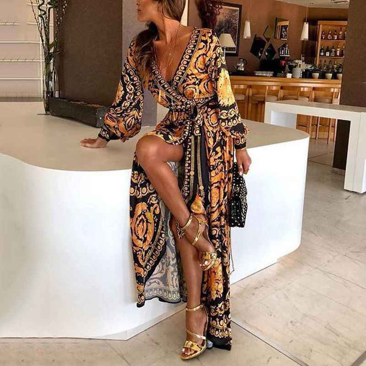 Harmony | Bohemian Maxi Dress - Elegant and Flowy Multicolor