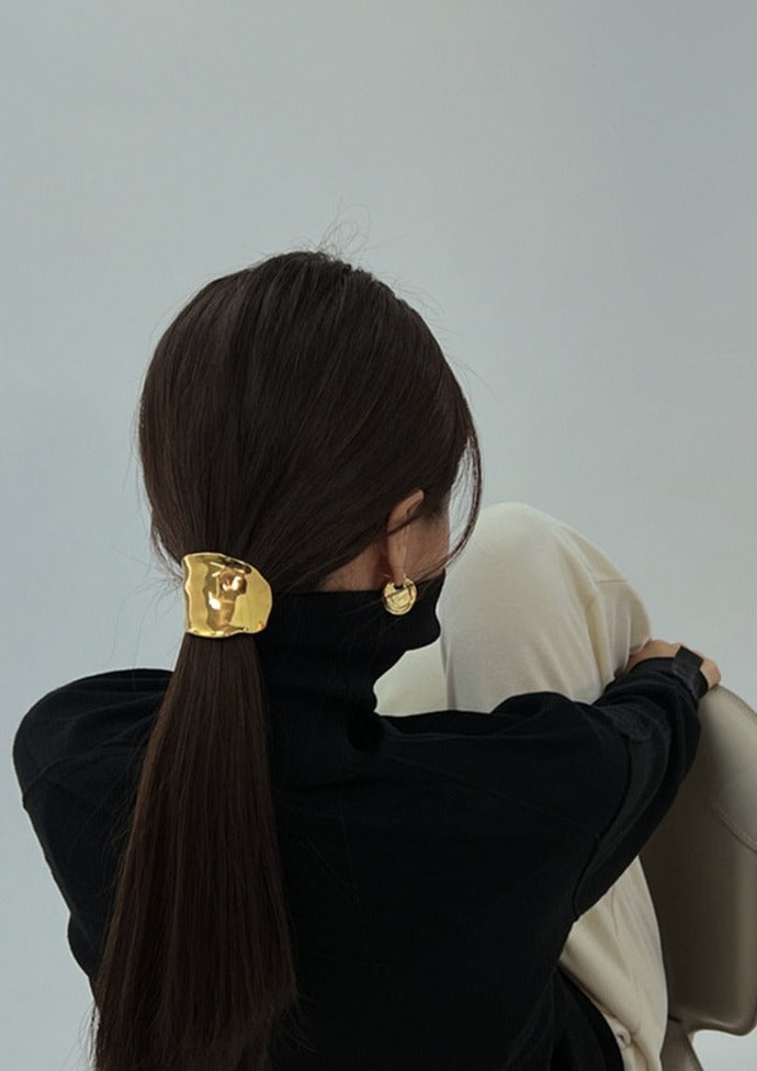 Ilana | Women's Minimalist Hair Cuff in Gold or Silver Metal