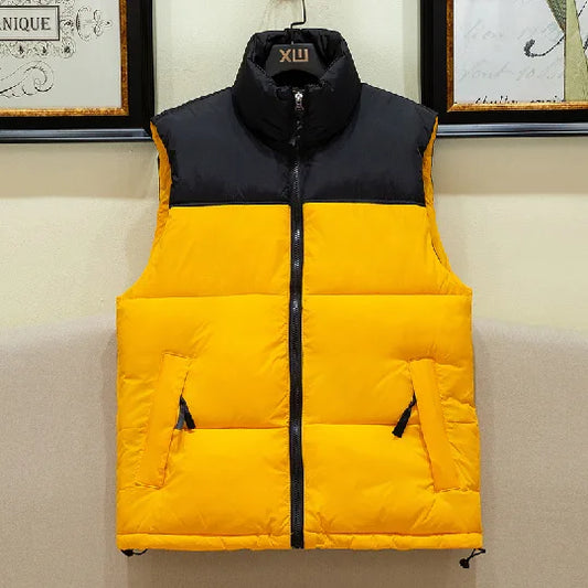 Men's Warm Sleeveless Quilted Down Puffer Vest for Cold Weather