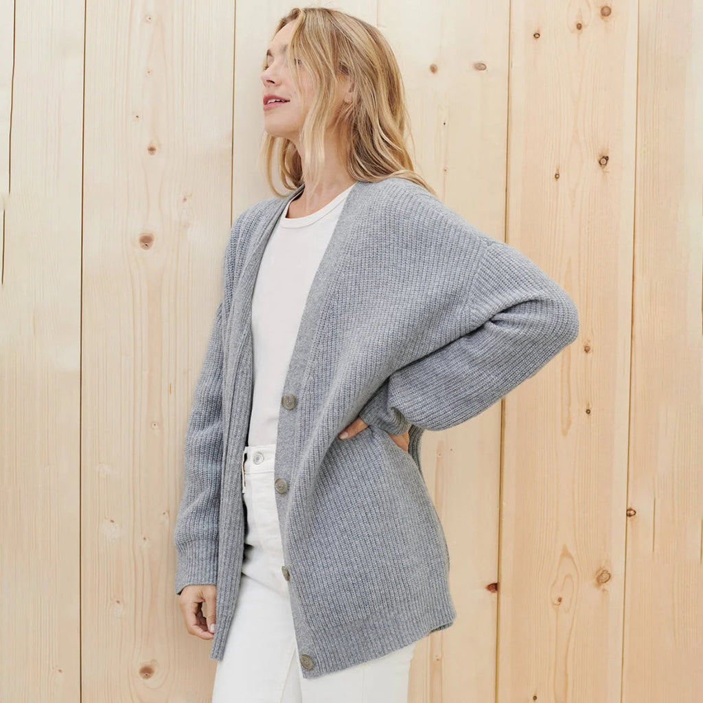 Women's Classic Knit Button Cardigan Heather Grey