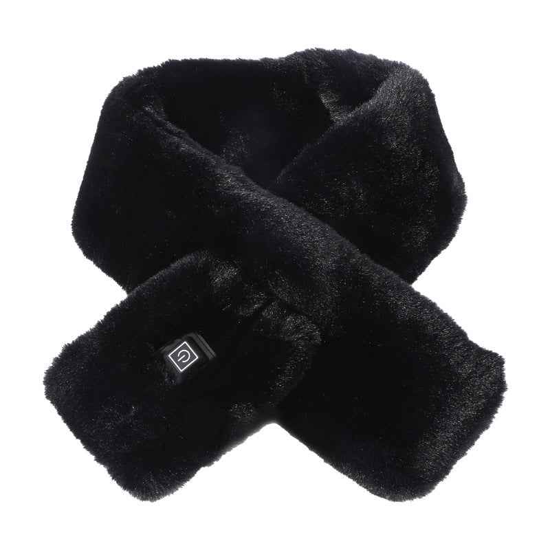 Heating Scarf USB Electric Heated Neck Wrap Heating Pad Pain Relief Three-gear Temperature Control Neck Warmer For Women Men Black