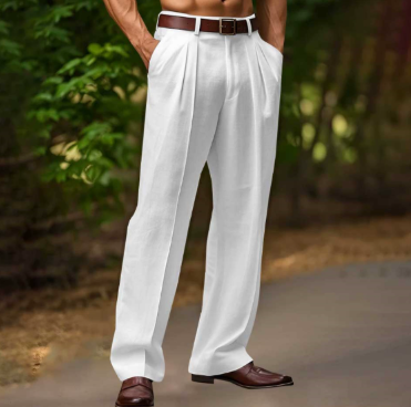 Men's Stylish Summer Pants White