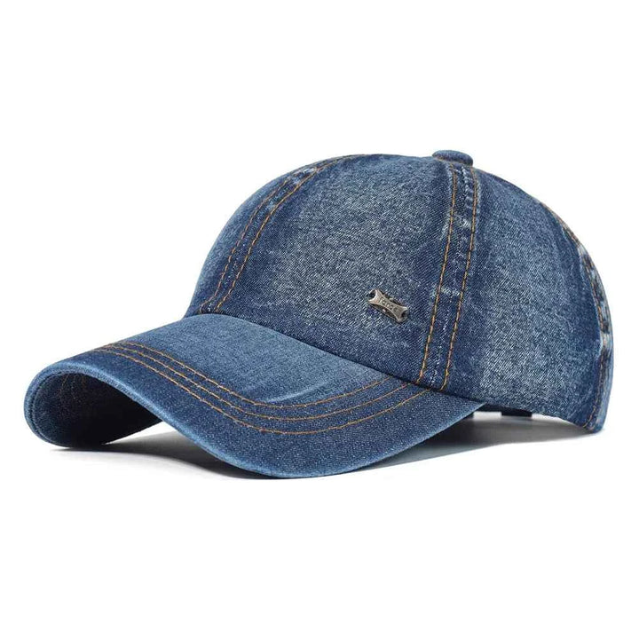 Vintage Washed Denim Cap Deep Blue