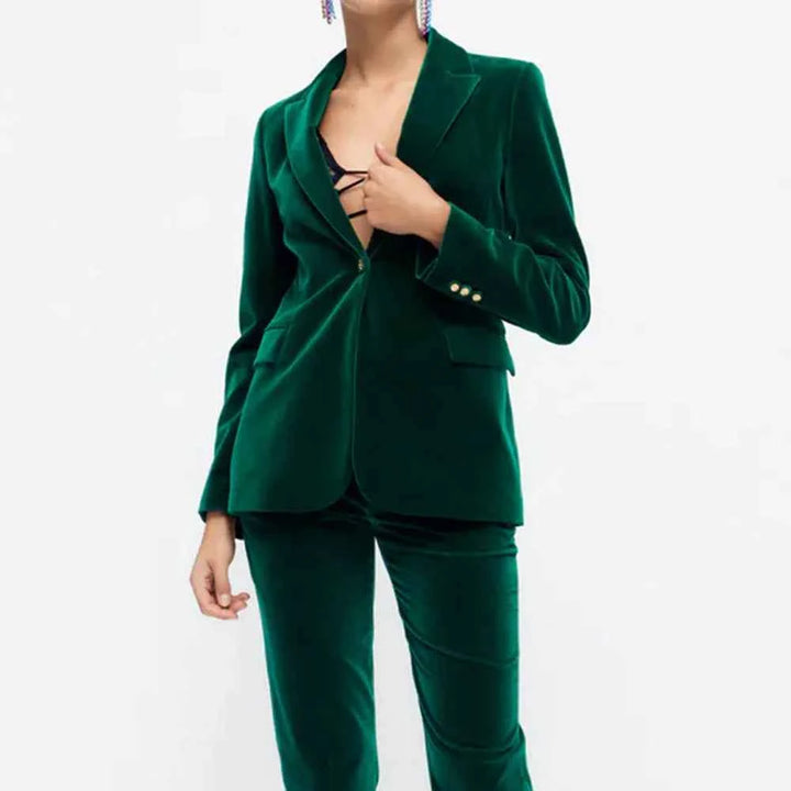 Women's Luxurious Velvet Blazer