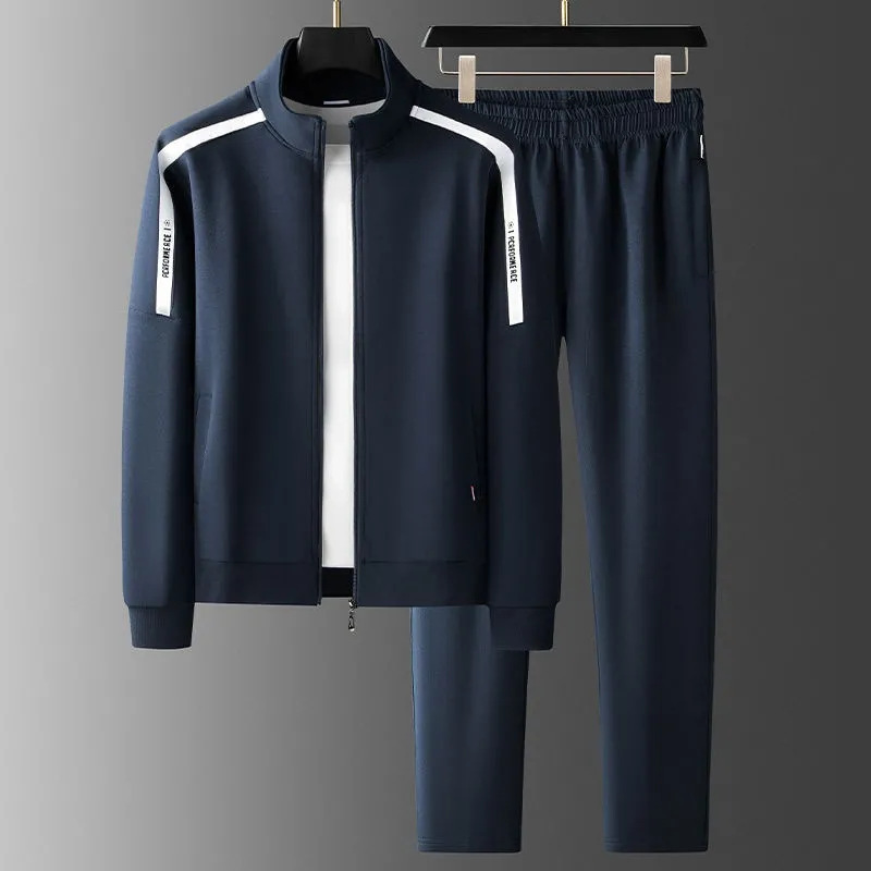 Tracksuit Set Tailored Fit Royal Navy Deep Black Two-Piece Royal Navy