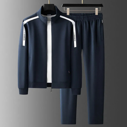 Tracksuit Set Tailored Fit Royal Navy Deep Black Two-Piece Royal Navy