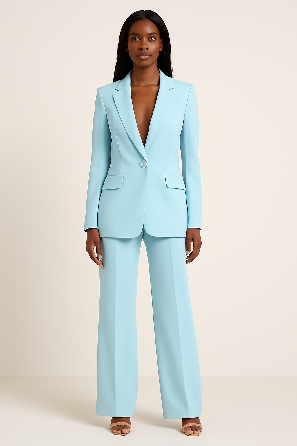 Women's Formal Two-Piece Suit Turquoise