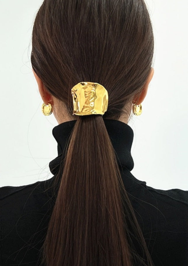 Ilana | Women's Minimalist Hair Cuff in Gold or Silver Metal Gold