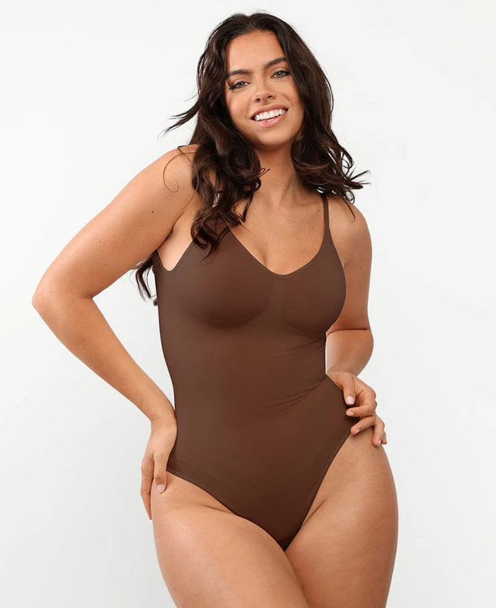 Emma | Women's Seamless Comfortable Bodysuit Brown