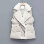 Women's Lambswool Vest - Cozy & Stylish Knitwear Ivory