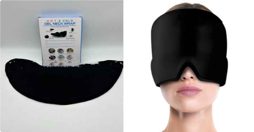 Ice Compress Headache Mask - Soothing Relief for Migraines, Stress, and Tension Set Monolayer