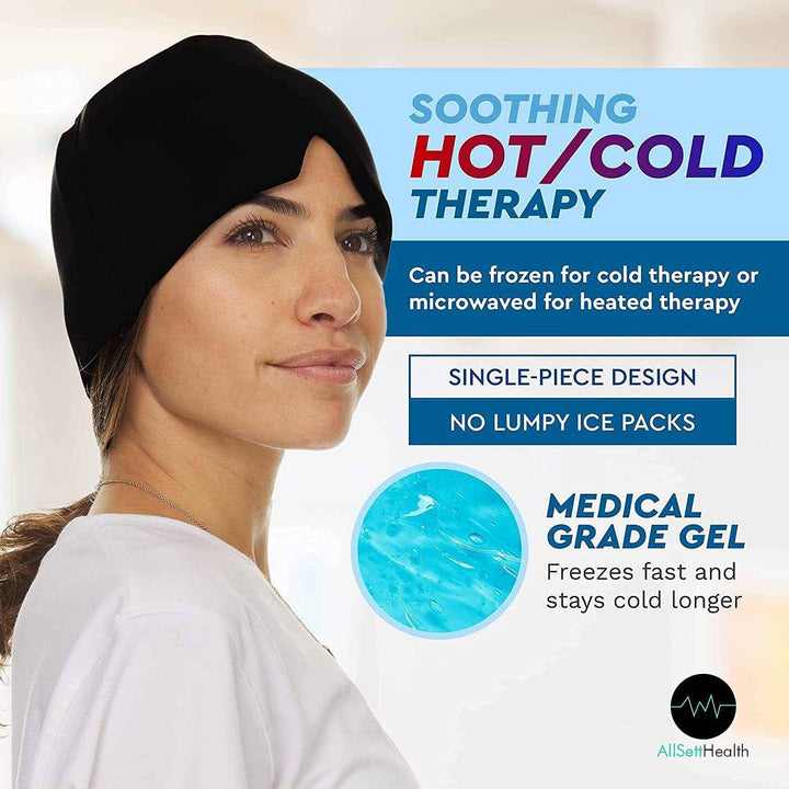 Ice Compress Headache Mask - Soothing Relief for Migraines, Stress, and Tension