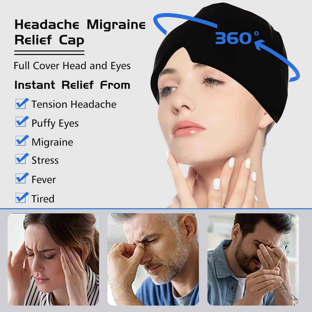 Ice Compress Headache Mask - Soothing Relief for Migraines, Stress, and Tension