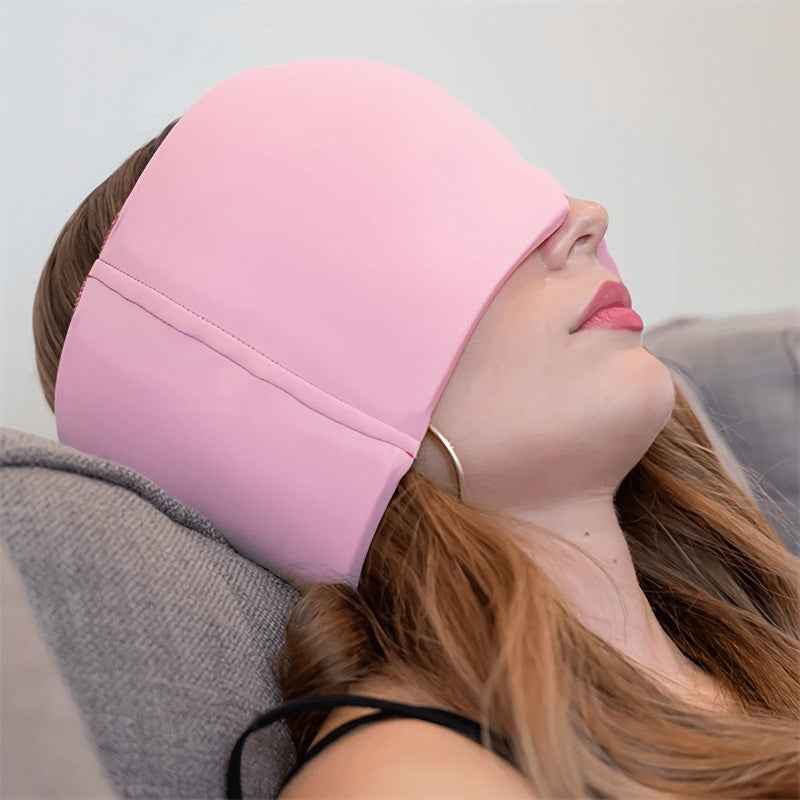 Ice Compress Headache Mask - Soothing Relief for Migraines, Stress, and Tension