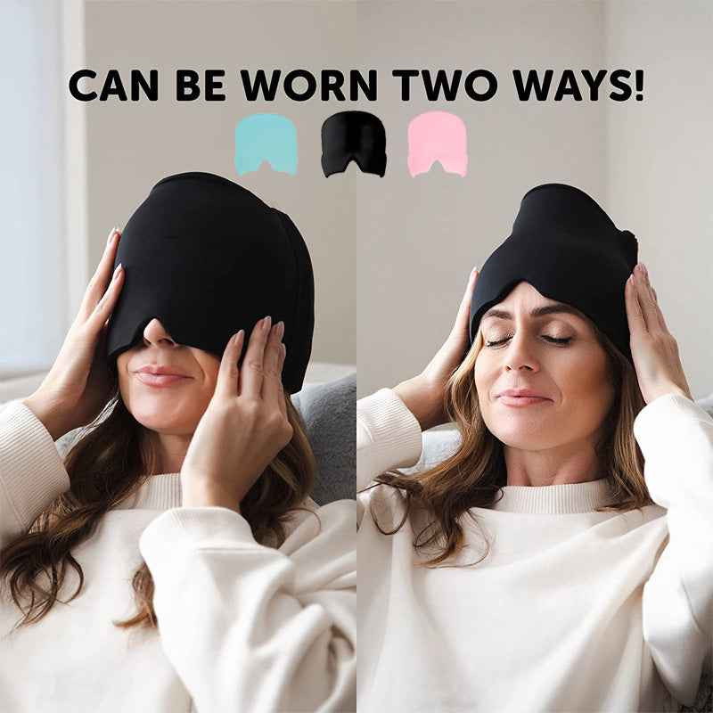 Ice Compress Headache Mask - Soothing Relief for Migraines, Stress, and Tension