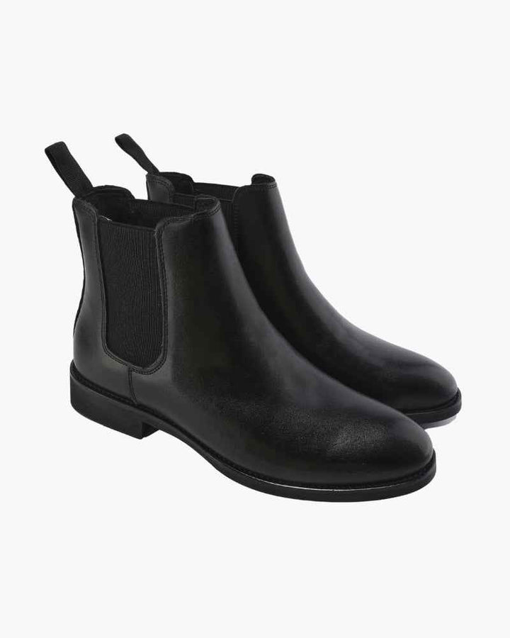 Men's Classic Minimalist Chelsea Winter Boots Black