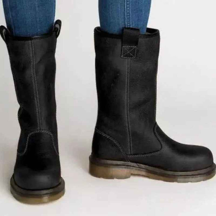 Insulated Comfort Women's Cowboy Boots – Stylish & Warm Black