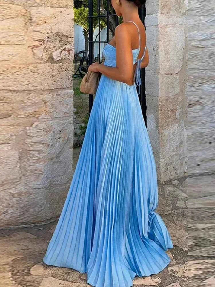 Irene | Elegant Pleated Maxi Dress for Any Occasion