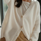 Women's Classic Knit Button Cardigan Ivory