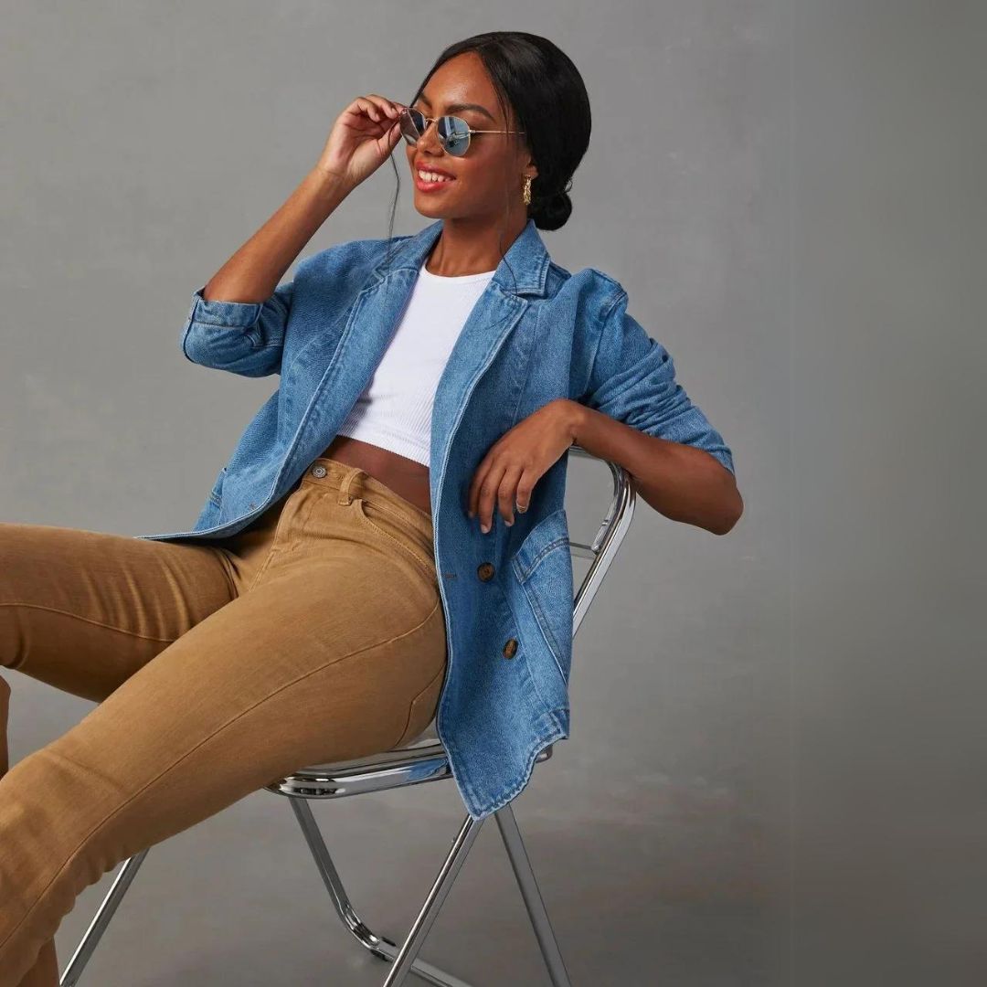Sophia | Women's Denim Blazer Jacket with Modern Style