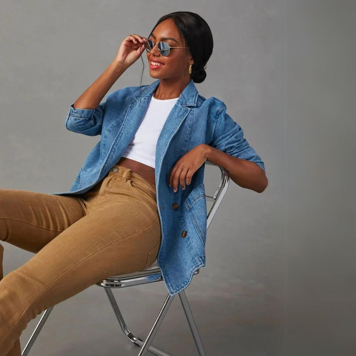 Sophia | Women's Denim Blazer Jacket with Modern Style