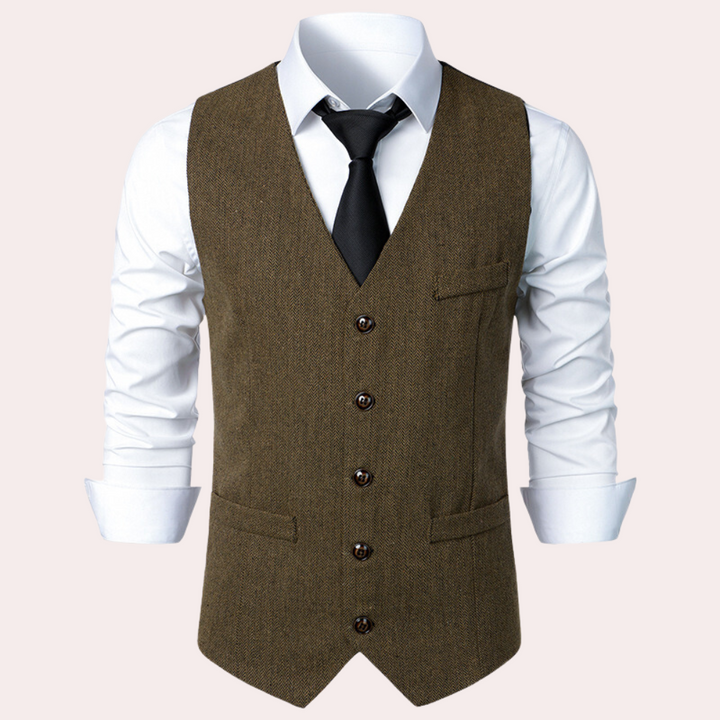 Men's Oktoberfest Style Flair Vest Brown