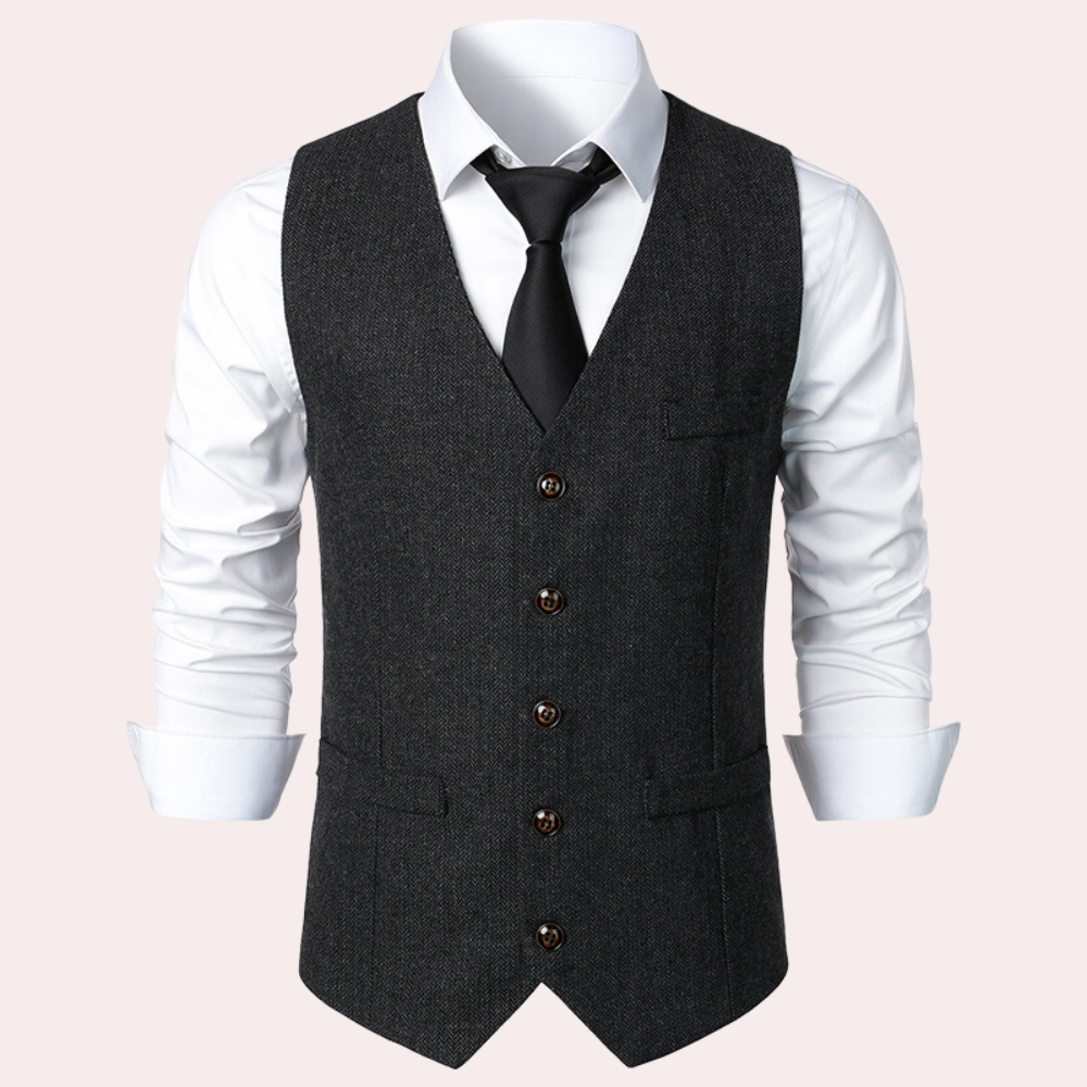 Men's Oktoberfest Style Flair Vest Black