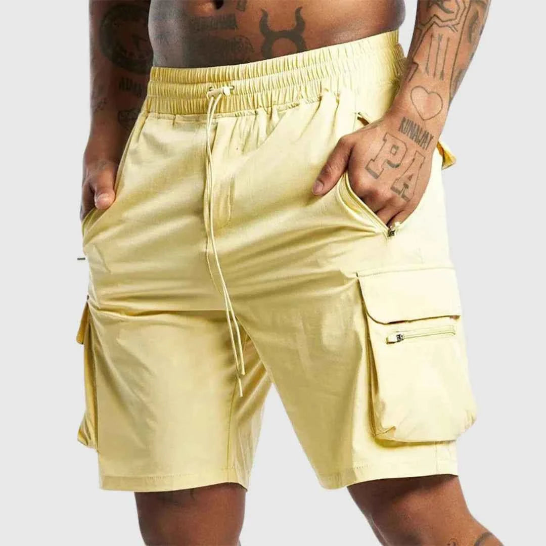 Men's Quick-Dry Utility Cargo Shorts Yellow