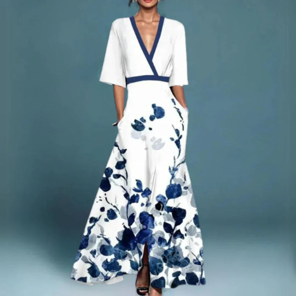 Floral Maxi Dress for Women | Perfect for Date Night White