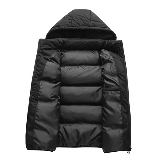 Men's Drawstring Puffer Insulated Jacket Winter Essential