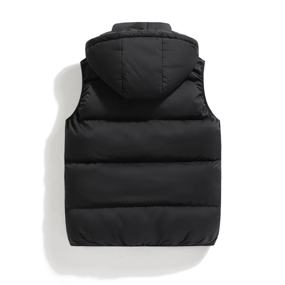 Men's Drawstring Puffer Insulated Jacket Winter Essential Black