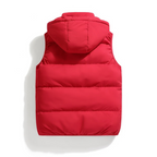 Men's Drawstring Puffer Insulated Jacket Winter Essential Red