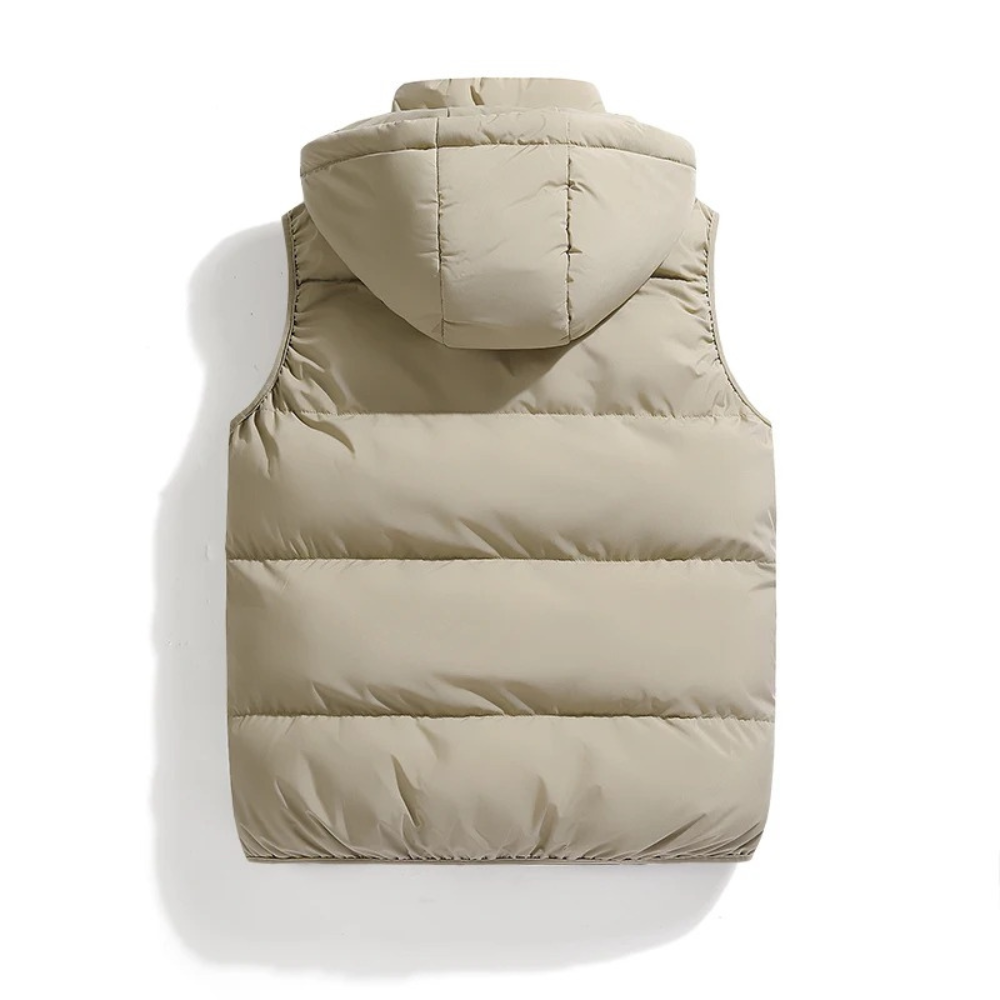Men's Drawstring Puffer Insulated Jacket Winter Essential Khaki