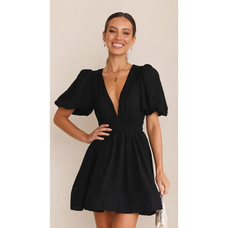 Judy | Stylish Mini Dress for Women - Breathable and Comfortable Black