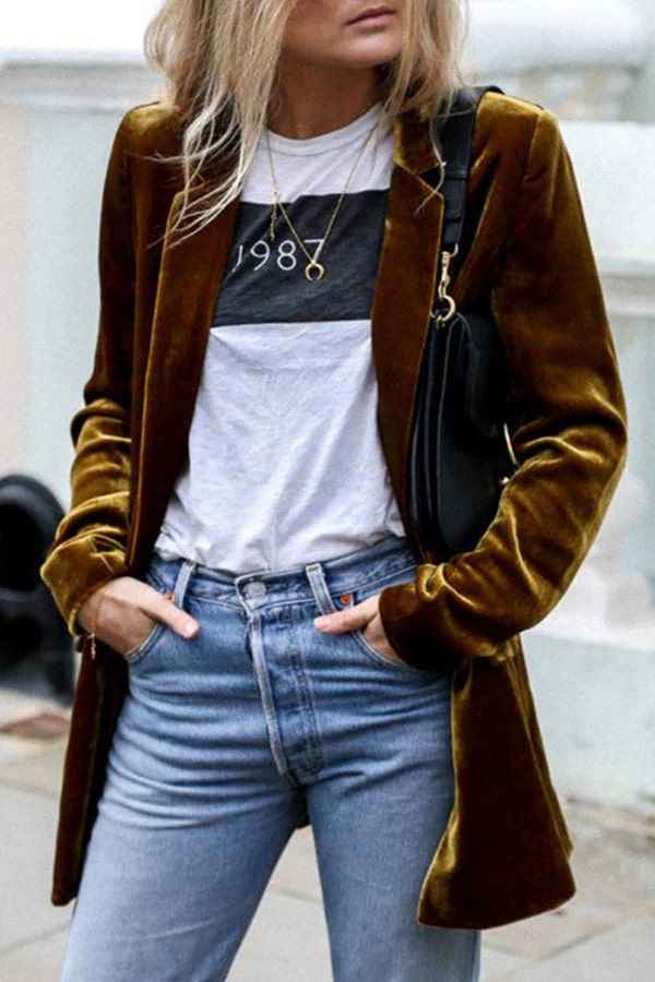 Women's Luxury Blazer for Any Occasion Brown