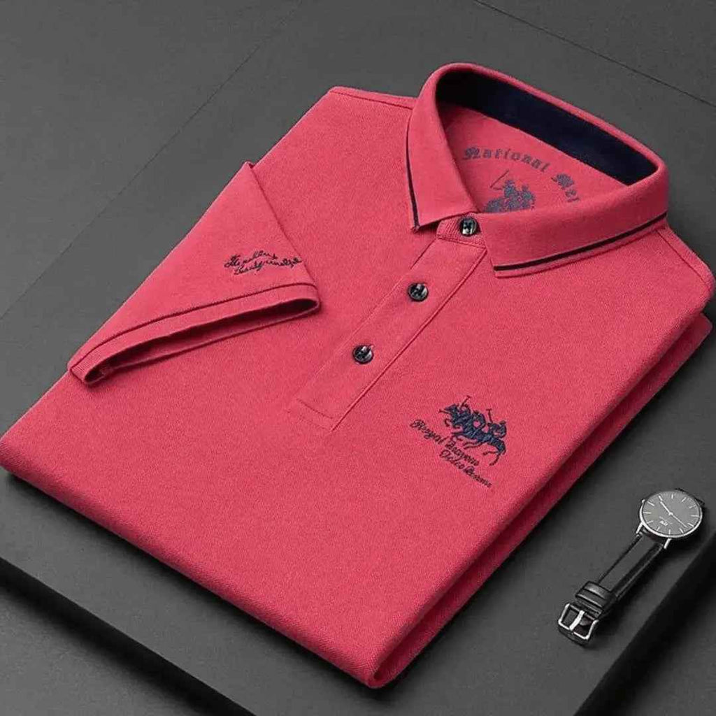 Men's Classic Polo Shirt - Timeless Style and Comfort Crimson Red