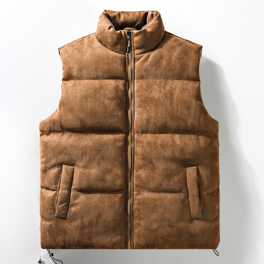 Men's Stylish Sleeveless Vest for a Contemporary Look Brown