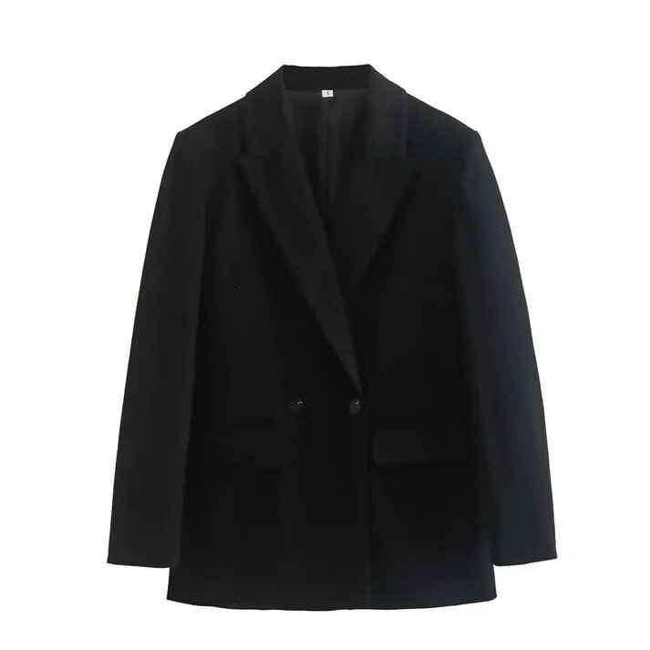 Timeless Long Blazer for Women - Elegant Style Black