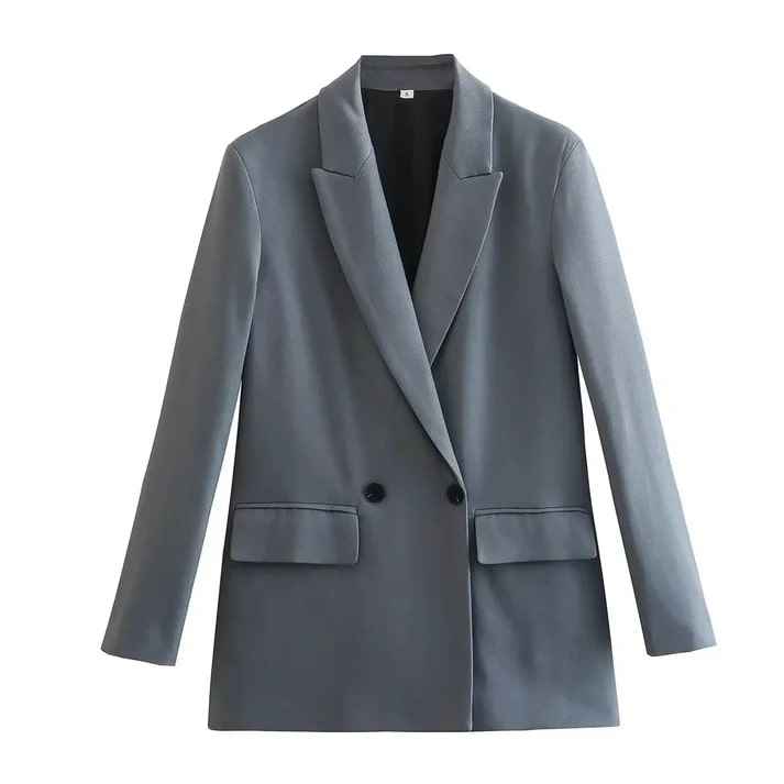 Timeless Long Blazer for Women - Elegant Style Grey